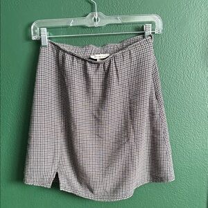 American Eagle Outfitters Black and White Checkered Mini Skirt